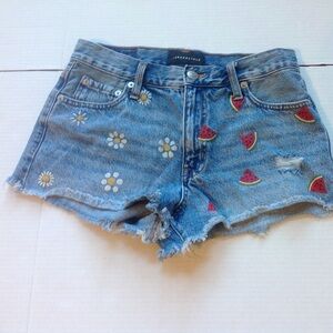 Aeropostale Watermelon Shorts Daisy Denim Jeans